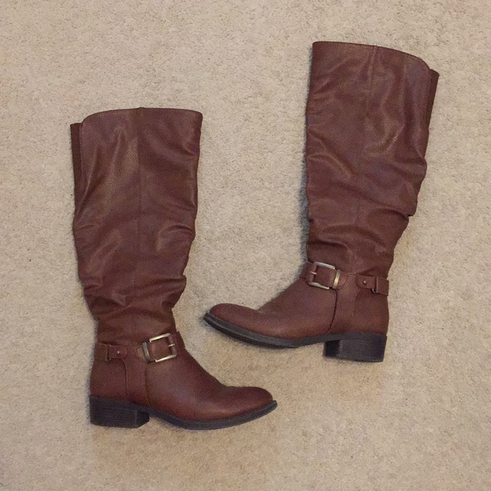 Tall brown boots